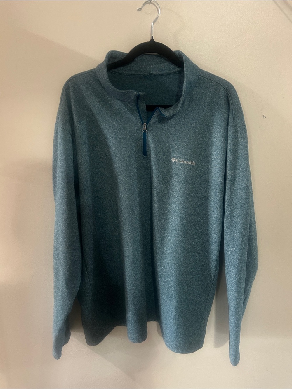 Columbia Men's Zip Pullover Fleece - Teal Green